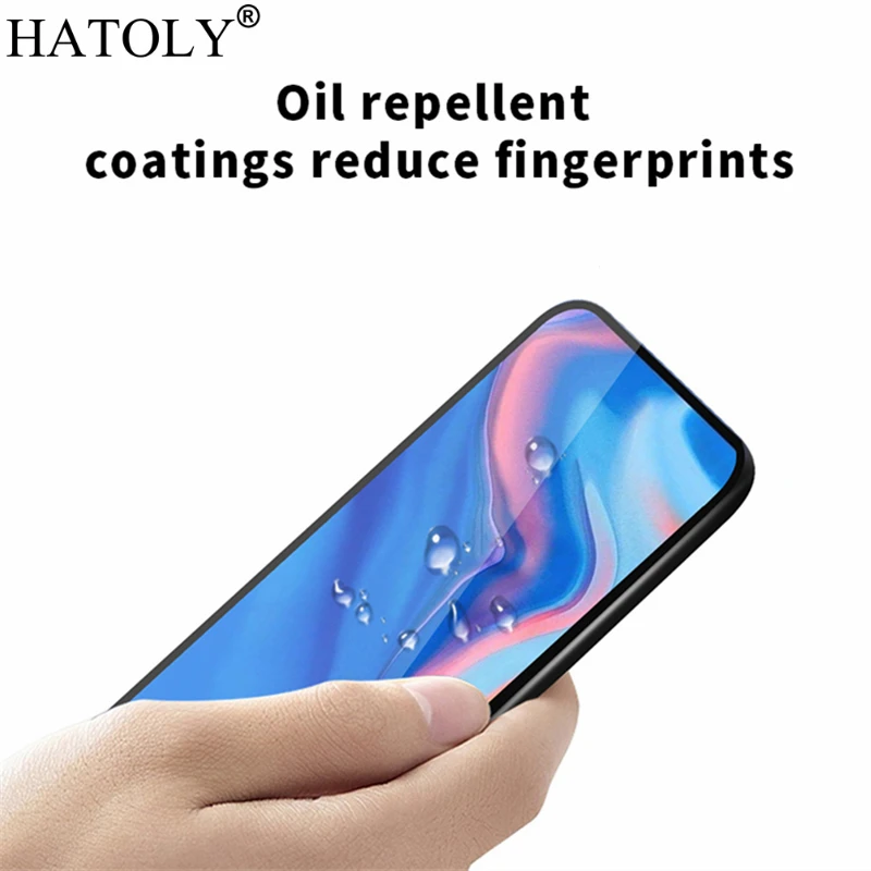 Vidrio templado para Huawei Honor 9X, Protector de pantalla Y9Prime 2019, cubierta completa para Huawei Honor 9X STK-L21, pel&iacute;cula de borde curvo 3D, 2 uds.-1