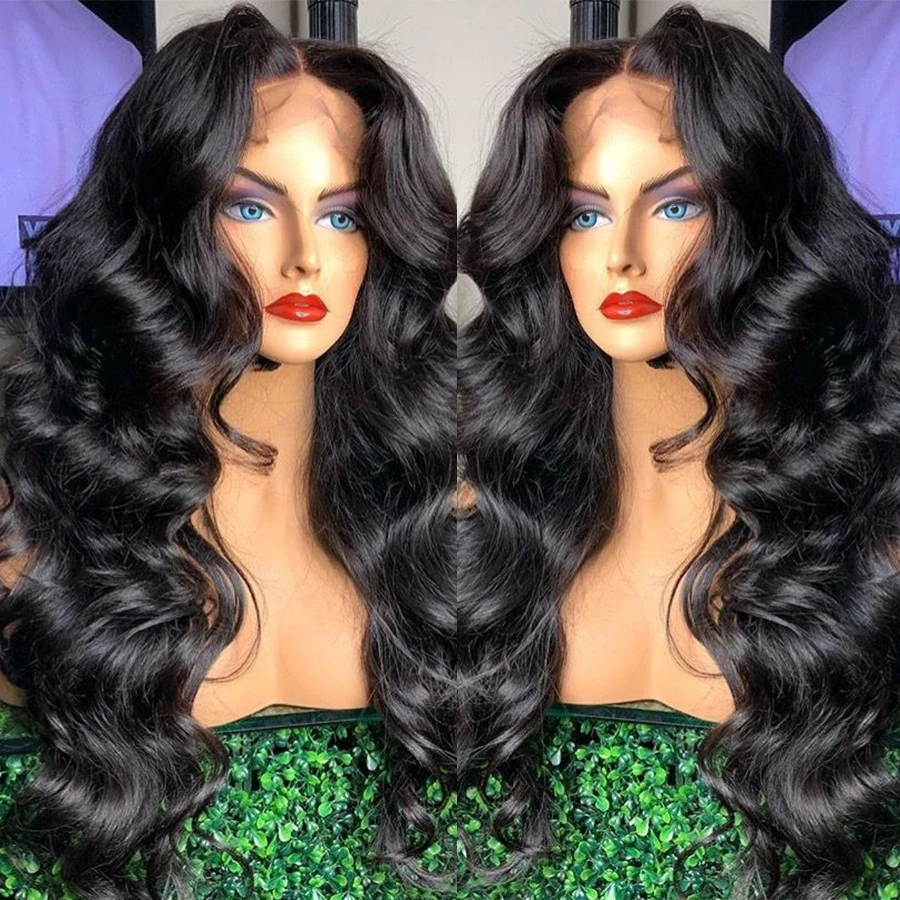 180% Плотность свободные волнистые человеческие волосы парики предварительно
