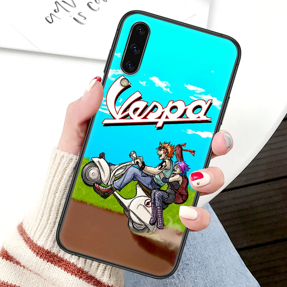 

Vespa Motorcycle Brand Phone Case For Samsung Galaxy A 3 5 7 8 10 20 20E 21S 30 30S 40 50 51 70 71 4G black Cover 3D Bumper