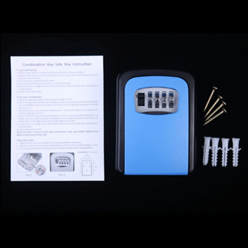Настенный ящик для хранения ключей 4 значный комбинированный сейф с кодом пароля