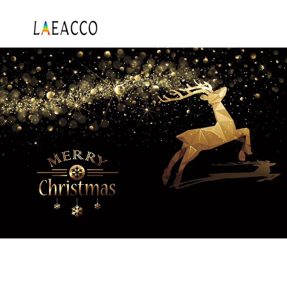 Laeacco фотофоны Олень Рождество темно горошек Кристальные обои фотосессия фоны для