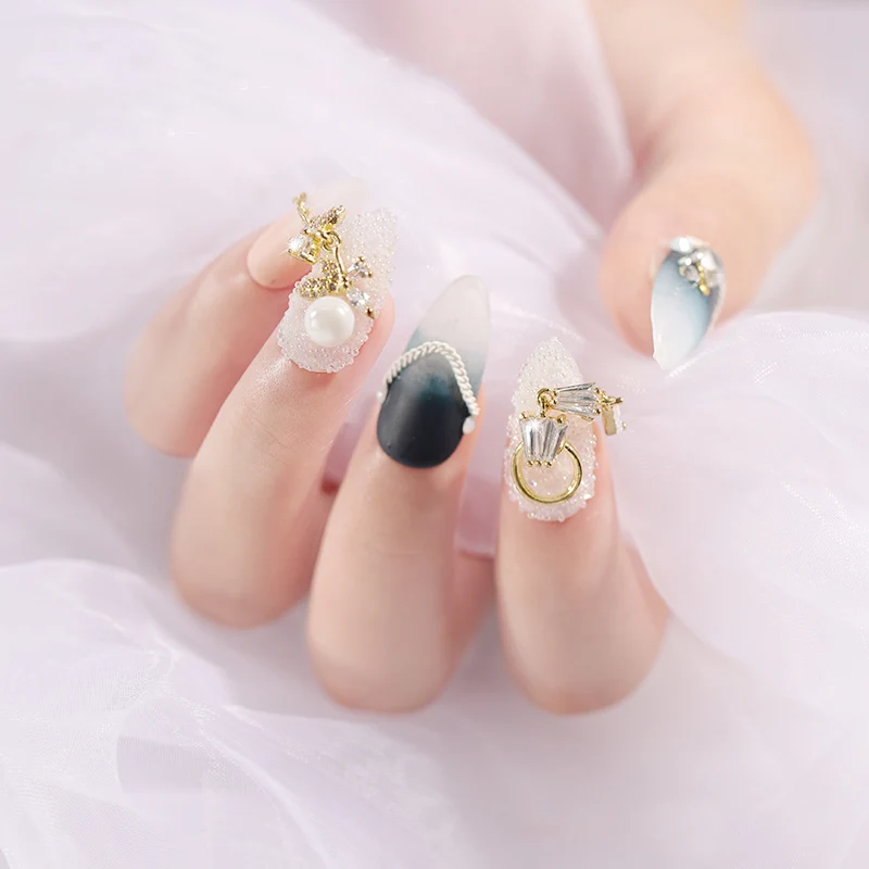 Gold Color Nail Art Diamond decoration Rhinestones 3D Decoration Acrylic UV Gel Decor Accessories Design | Красота и здоровье