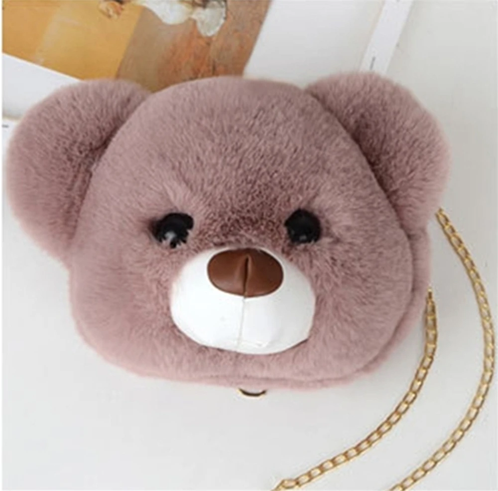 Женская плюшевая сумка с имитацией головы панды милый мессенджер на плечо милым