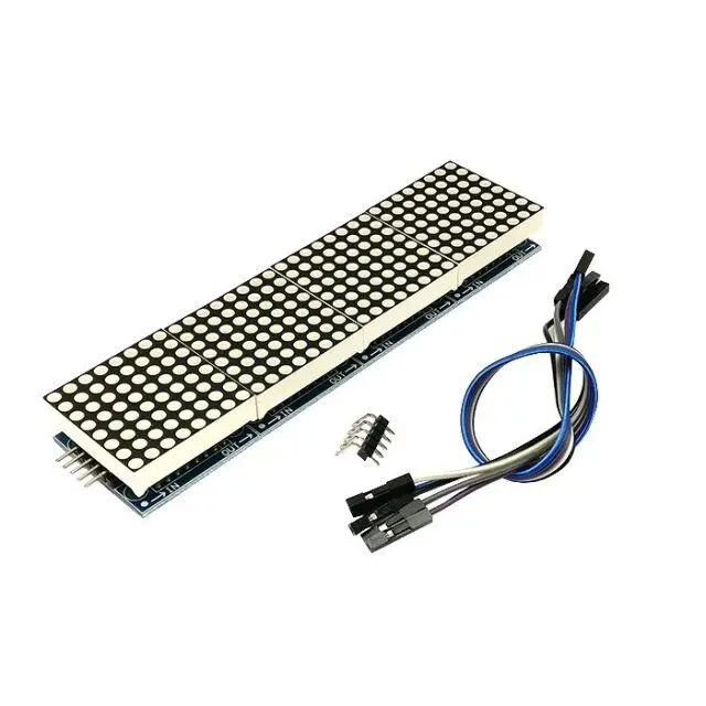 10 шт. MAX7219 4-в-1 дисплей матричный микроконтроллер модуль с 5P линии 4 в 1 матричный 8*8 красный/зеленый/синий напряжение 5 В