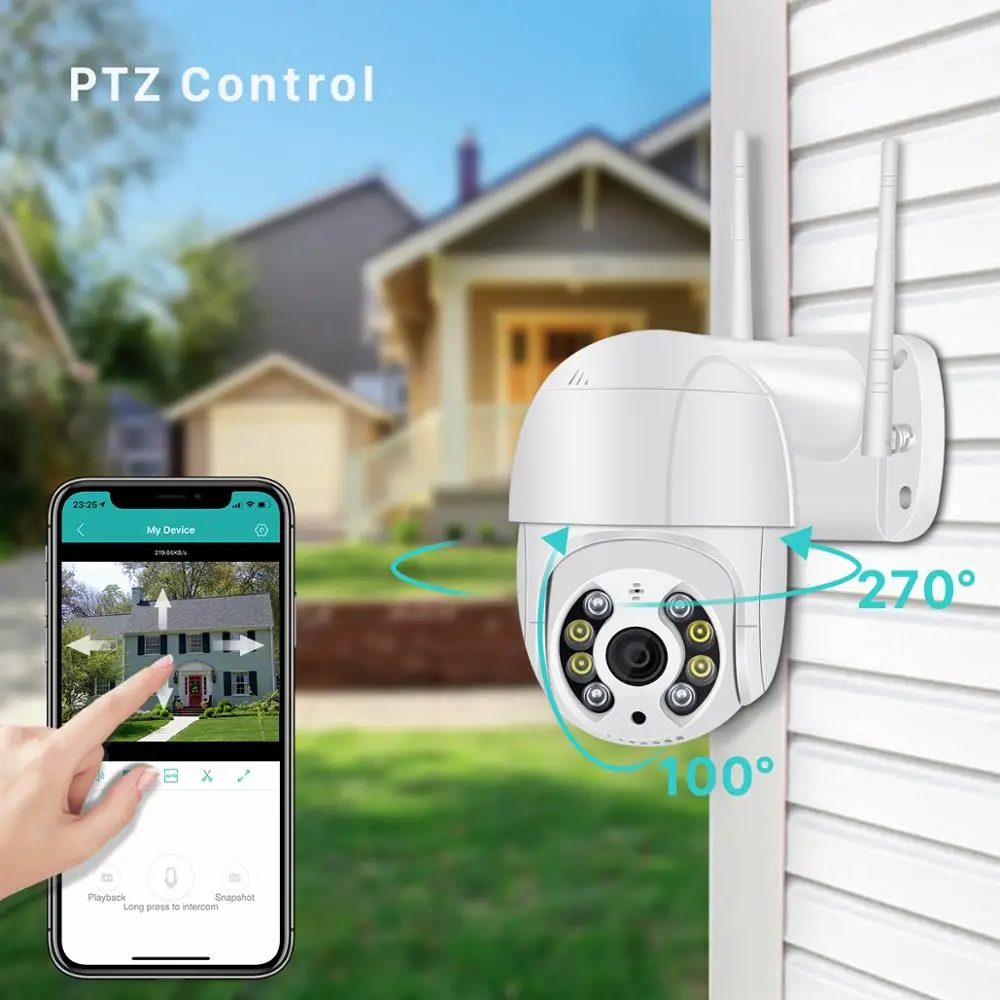 IP-камера BESDER 5 Мп PTZ Wi-Fi с датчиком движения | Безопасность и защита