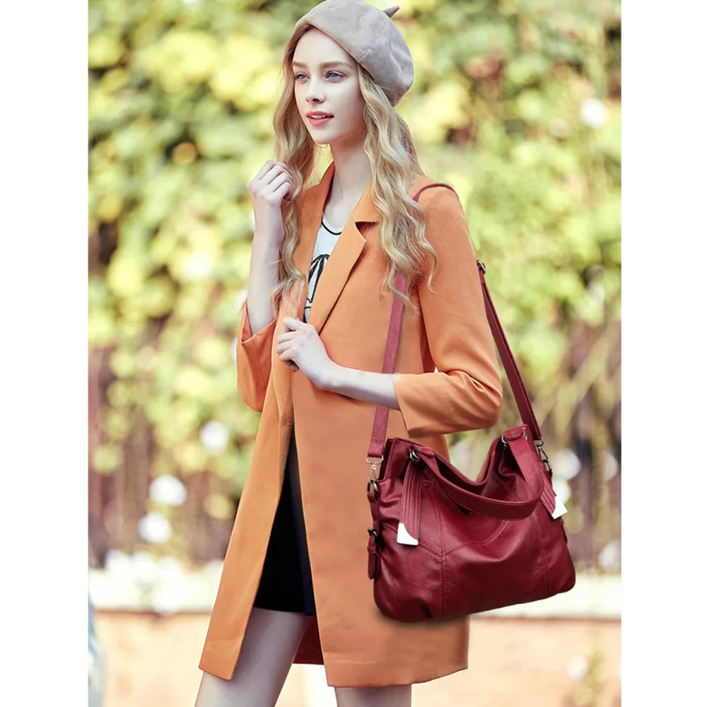 Женские Ручные Сумки Sac Bolsa, винтажные стильные женские сумки, роскошные кожаные сумки, женские сумки, дизайнерская Большая вместительная сумка-тоут