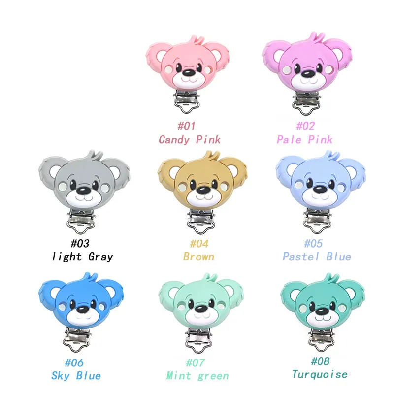 10 шт. Прорезыватель для зубов с медвежонком силиконовый зажим соски сделай сам