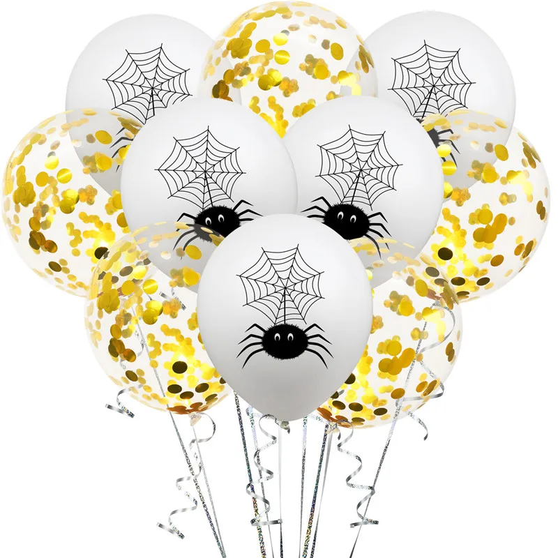 12 дюймов Хэллоуин из белого латекса воздушные шары паук привидение ведьма