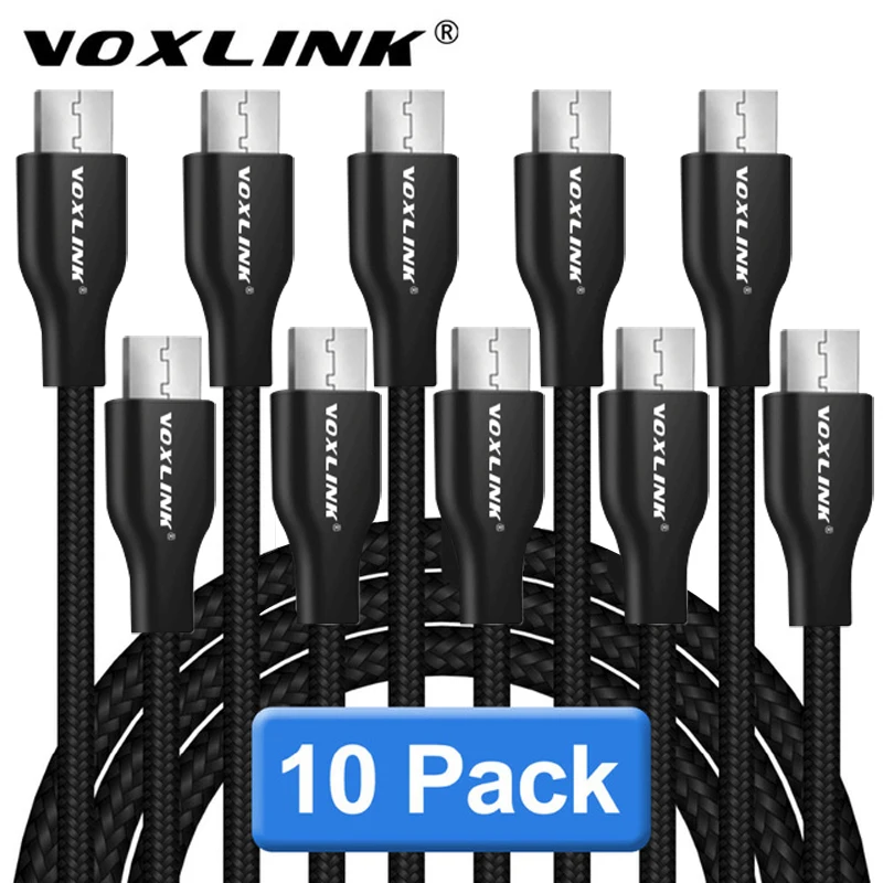 Кабель Micro USB VOXLINK 10 шт. в упаковке для Xiaomi Samsung S6 7 кабель быстрой зарядки и