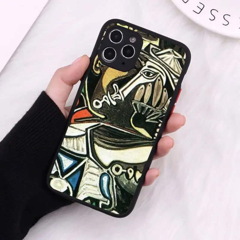 

Pablo Picasso Phone Case Matte Transparent for iPhone 7 8 11 12 s mini pro X XS XR MAX Plus cover funda