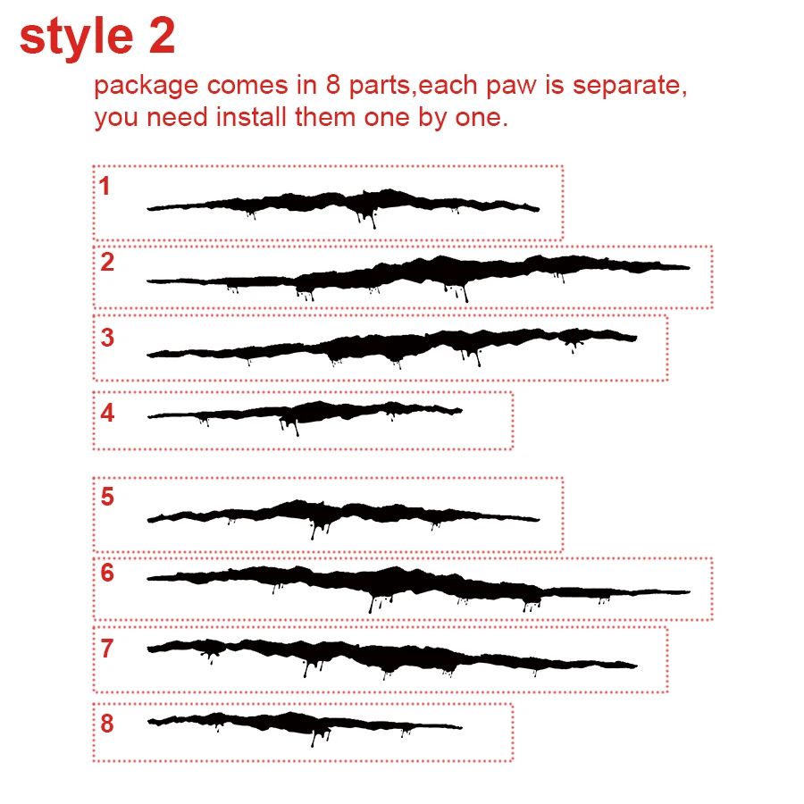 2 шт коготь царапины и тело крови сторона графическая виниловая Автомобильная