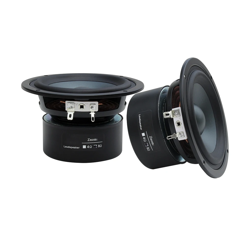 

4Inch Three-Way Dual Magnetic Pure Midrange Speaker 4/8ohm25W Fully Antimagnetic Loudspeaker Unit DIY For Home Theater 2pcs