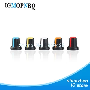 5 значений * 6 шт. = 30 шт. WH148 крышка ручки потенциометра (медный сердечник) 15x17 мм AG2 красный белый желтый оранжевый синий