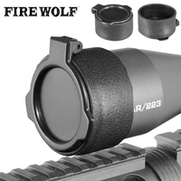 rifle scope cover quick flip spring open lens eye protection objective lens cover