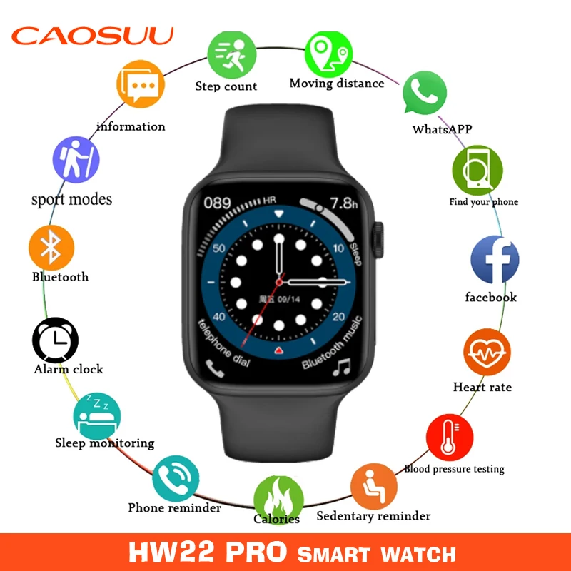 

Лидер продаж, умные часы HW22 Pro с беспроводной зарядкой, HD-экран 1,75 дюйма, серия 6, спортивные Смарт-часы для мужчин и женщин Pk HW12