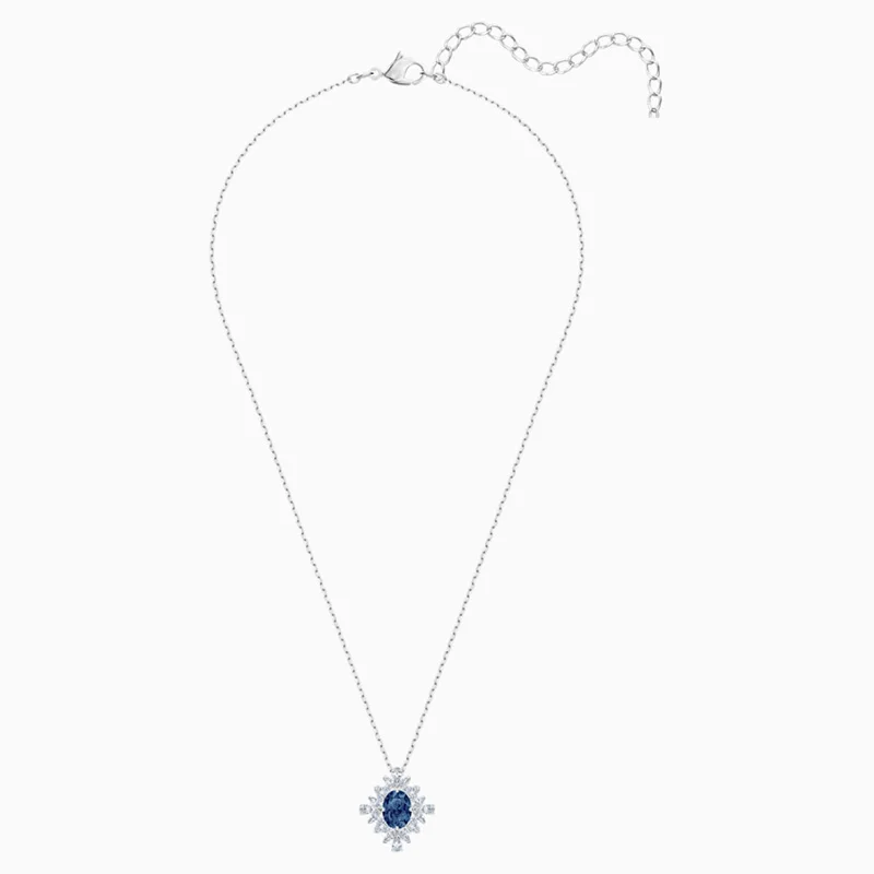 

Fashion Jewelry SWA New PALACE Necklace Charming Flower Pattern Crystal Platinum Necklace Female Elegant Romantic Jewelry Gift