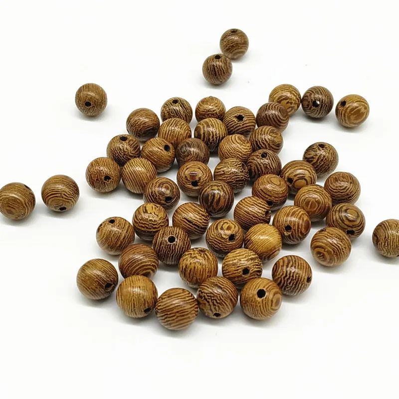 Бусины из натурального дерева венге 8 мм 100 шт. | Украшения и аксессуары