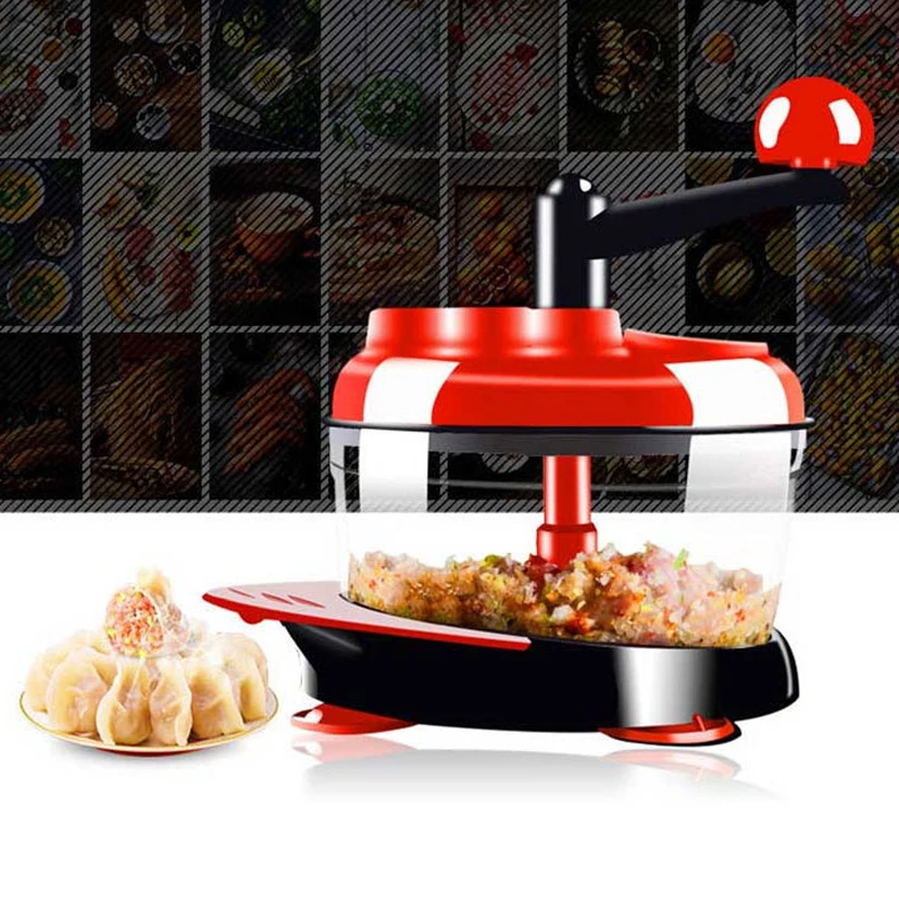 2L Кухня Ручной Кухонный Комбайн Миксер Яйцо Блендер Мясорубка Измельчитель Овощей Измельчитель Из Нержавеющей Стали