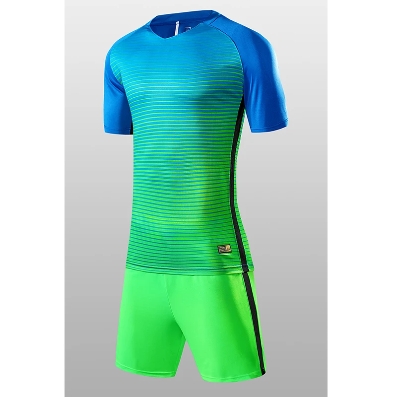 Мужская зеленая футболка с коротким рукавом Футбольная форма для взрослых