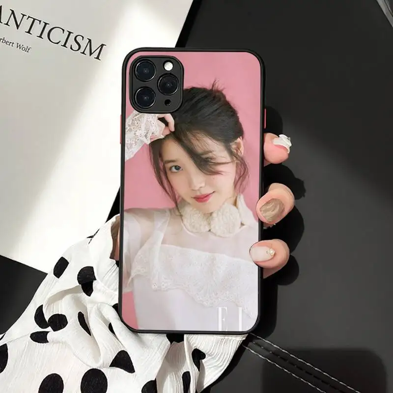 

pink lovely cute celebrity Phone Case Matte Transparent for iPhone 7 8 11 12 s mini pro X XS XR MAX Plus cover funda