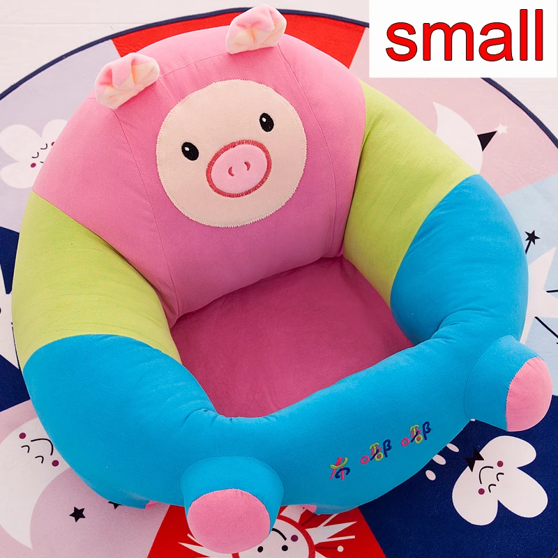 small Pig-Only Cover Детские сиденья и диван только покрытие без наполнения дети мультфильм корона сиденье Дети бархат стул кожи малыша для дивана лучшие подарки - Цвет: small Pig-Only Cover