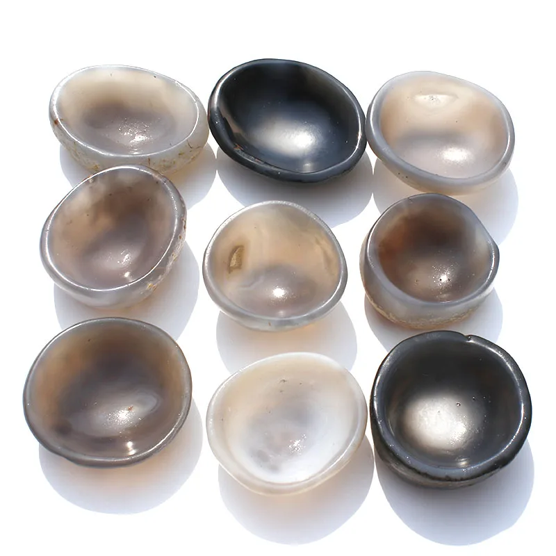 

1 Pcs 70-170 grams free form natural agate stone bowl