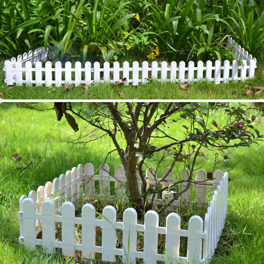Plastic Fence 50*13cm Gardening Countryside DIY Christmas Decorative Fashion 1 Pcs Enclosure Lawn Tree | Дом и сад
