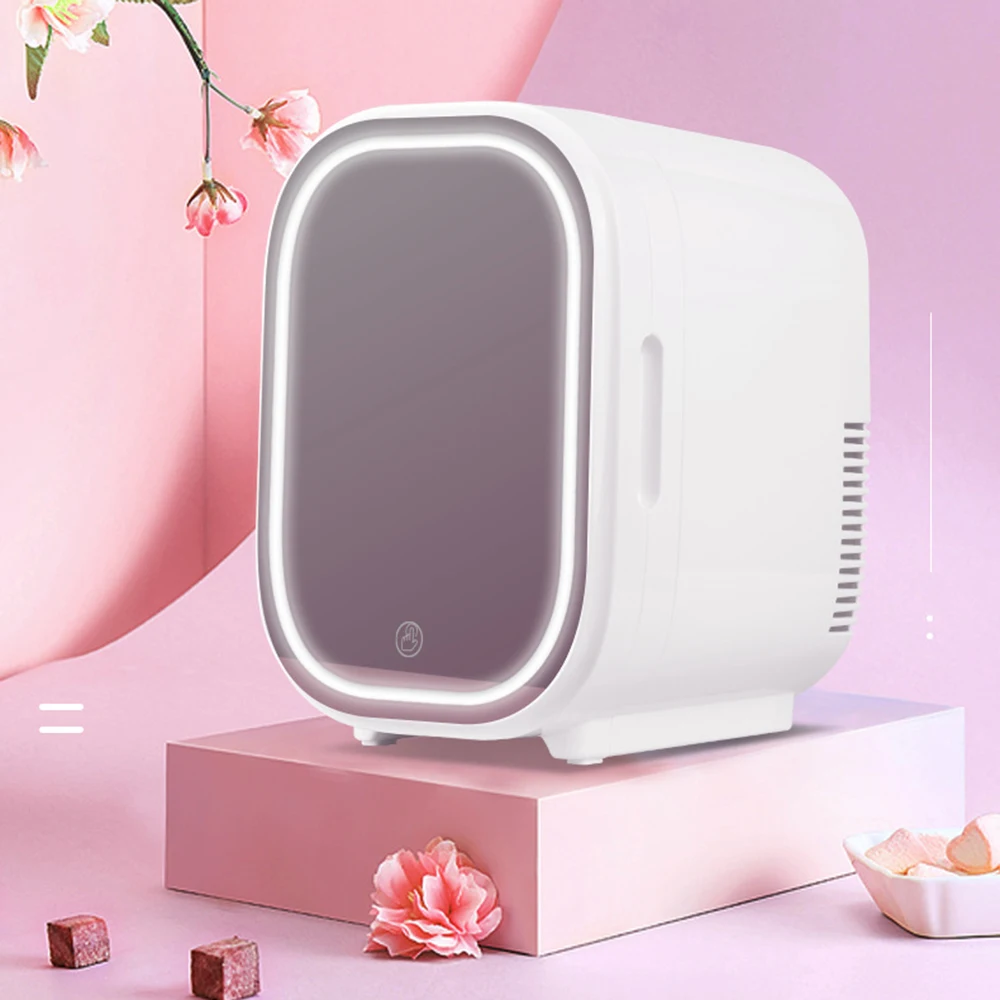 

8L Beauty Small Refrigerator With Three Gears Makeup Light Small Refrigerator Home Cosmetic Refrigerator