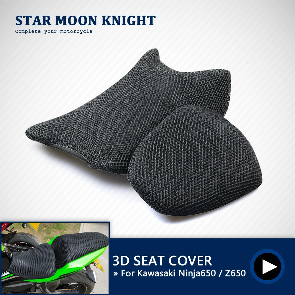 Motorcycle Protecting Cushion Seat Cover Fit for Kawasaki Ninja650 Ninja 650 Z650 Z 650 Fabric Saddle Seat Cover Accessories