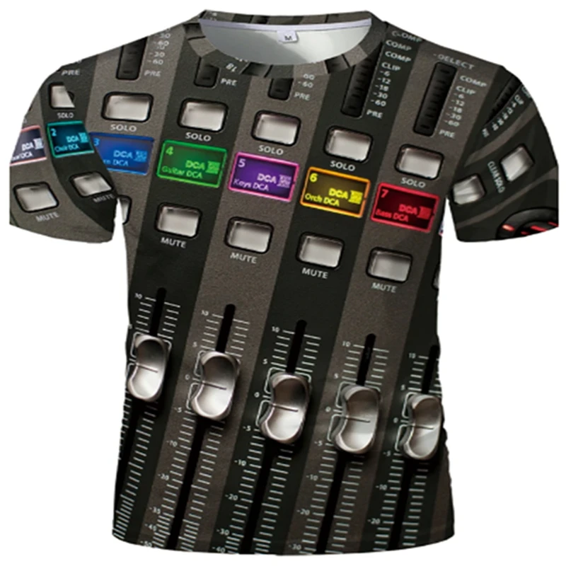 

Hot new 3D printing T-shirt creative design vertigo top men's short-sleeved fashion trend wild street style handsome