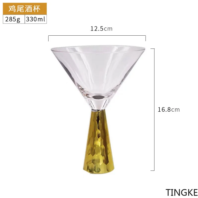 

Light luxury plating gold red wine glass cocktail glass gold base wine glass bar party party wine utensils kitchen utensils