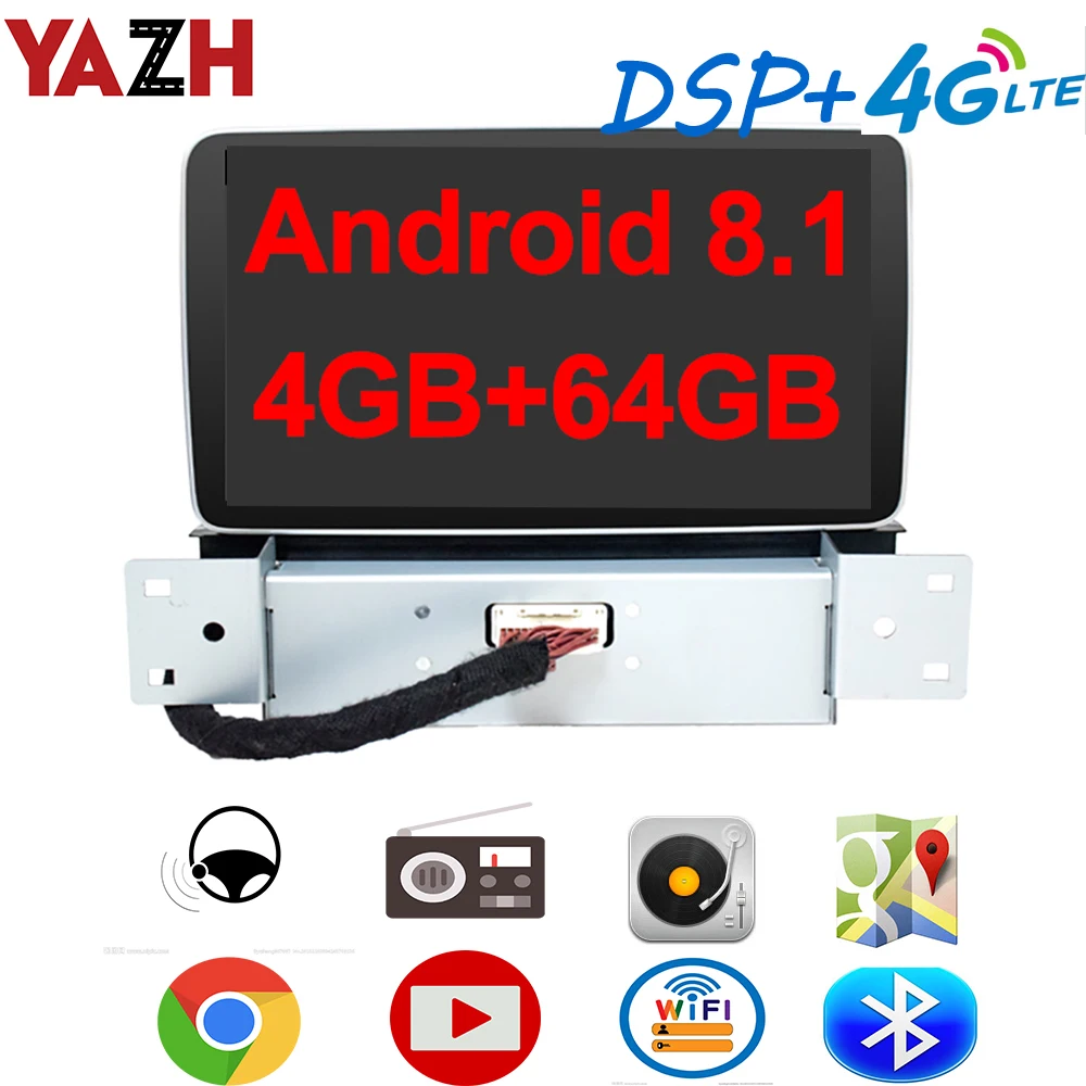 YAZH 9 0 &quotIPS Android 8 1 автомобильный радиоплеер для Ford Focus 2019 с 4 Гб 64 Восьмиядерный GPS