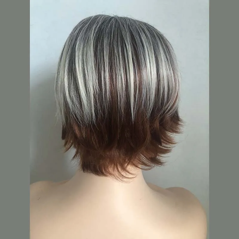 Короткие мужские синтетические парики в европейском и американском стиле 6