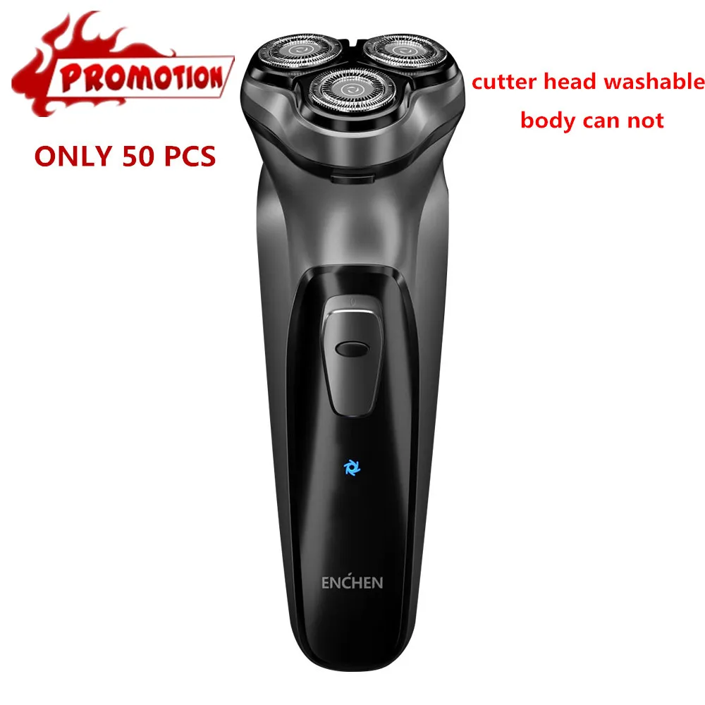 headwash promotion Xiaomi Enchen, 3D электробритва с черным камнем для мужчин, защита от блокировки, моющиеся перезаряжаемые бритвы, перезаряжаемая Гибкая бритва - Цвет: headwash promotion