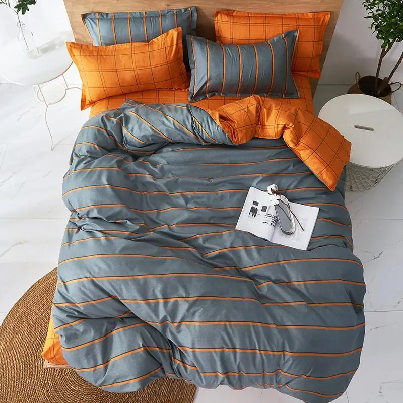 DIMI Sheet Pillowcase Full Queen King 3/4 Pcs Spring bed linen Bedding Set Polyester Duvet Cover flat