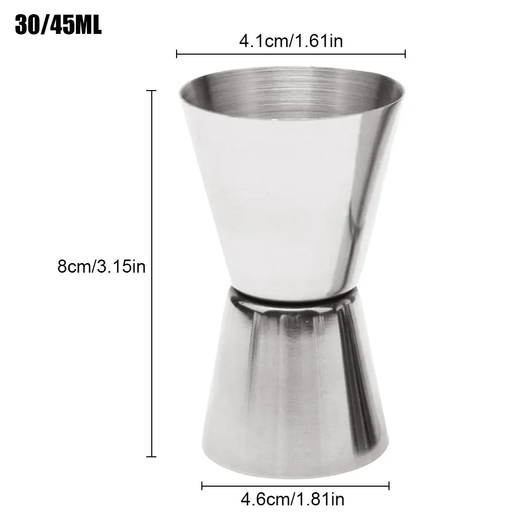 

Stainless Steel Dual/Single Shot Measure Cup Pub Jigger Cocktail Drink Measure Cup