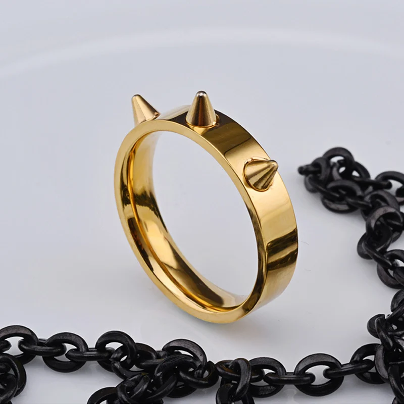 

Hip-Hop Style Stainless Steel Couple 3 Nail Tip Emergency Defense Ring Men and Women Portable Anti-Wolf Ring