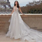 Элегантные свадебные платья 2020 с поясом, женское свадебное платье трапециевидной формы принцессы, женские платья