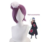 Аниме Akatsuki Konan фиолетовый парик косплей термостойкие волосы + парик Шапочка + аксессуар для волос Хэллоуин вечевечерние ролевые игры Реквизит