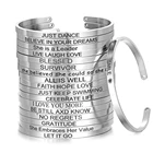 4 мм Вдохновенный браслет Цитата мантра браслет с резьбой для Для женщин Нержавеющаясталь манжеты ювелирные изделия SL-152