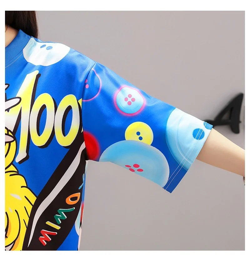 Летнее платье с мультяшным принтом Сейлор Мун уличные стильные свободные