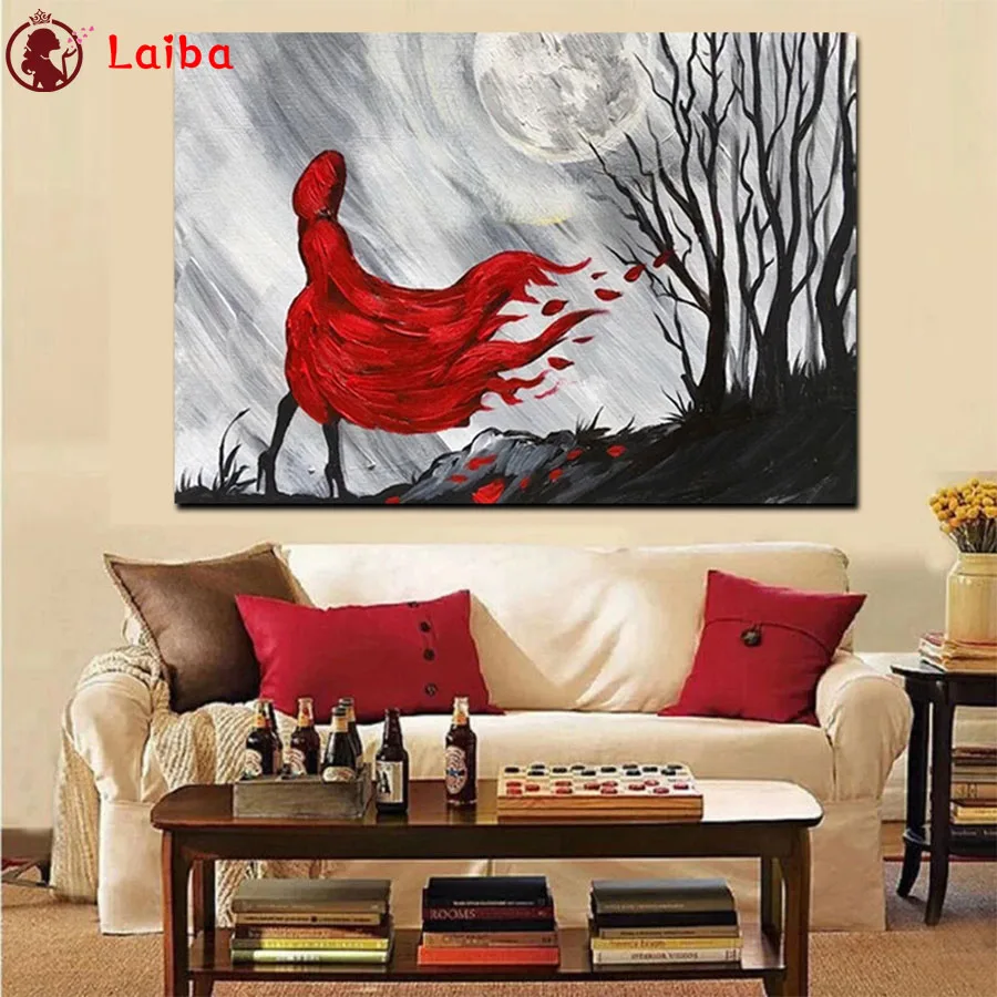 

pictures 5d diamond painting Abstract art, redhead girl, woods full novelty 2021 mosaic art diamond embroidery icons new hot