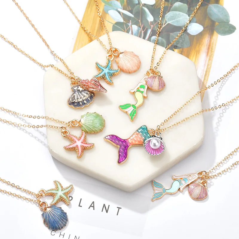 Модные креативные украшения сделай сам в виде ракушек капли масляные модные