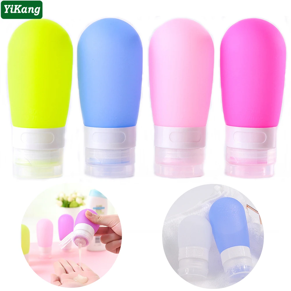 

1PCS Mini Silicone Empty Bottle 37/60/89ML Bottle Travel Packing Press Bottles Lotion Shampoo Small Sample Cosmetic Containers
