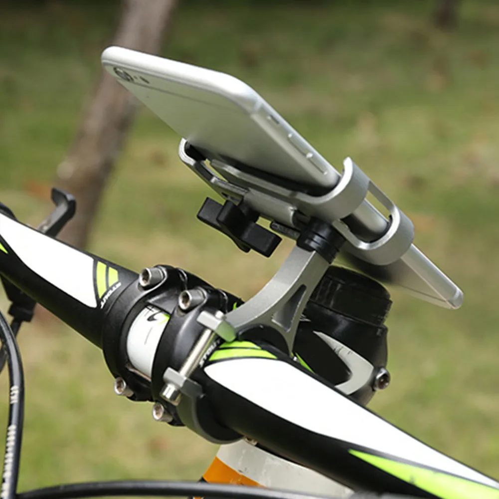 

Metal Motorcycle Bike Phone Holder Aluminum Alloy Anti-slip Bracket GPS Clip Universal Bicycle Phone Stand for all Smartphones