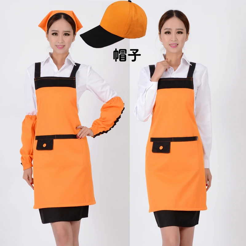 Новый фартук с цепочкой для фаст-фуда рабочая одежда свежие фрукты Женский