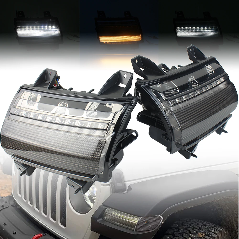 Новый для Jeep Wrangler JL DRL светильник Led дневные ходовые s с и указатель поворота Jl 2018