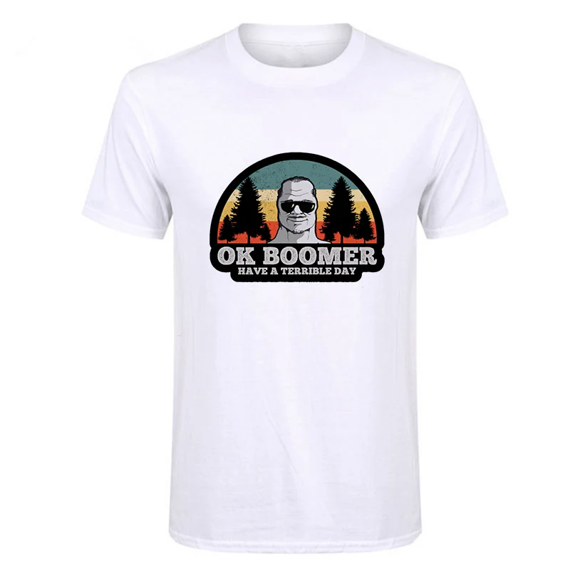 Мужская футболка с коротким рукавом Ok Boomer Новые Топы Повседневная традиционным
