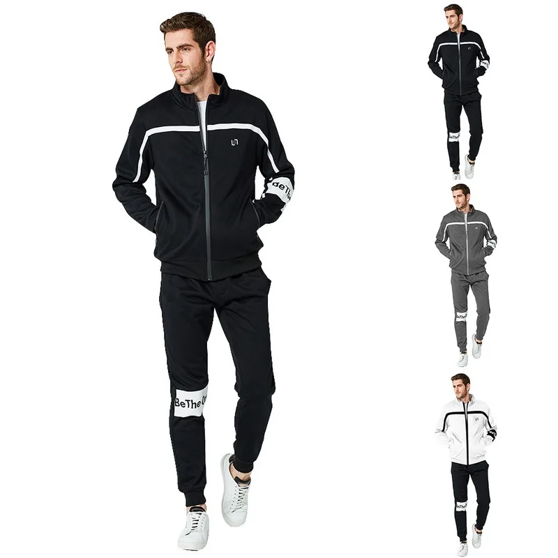 HEFLASHOR/мужские спортивные комплекты трендовый свитшот + штаны комплект осенне