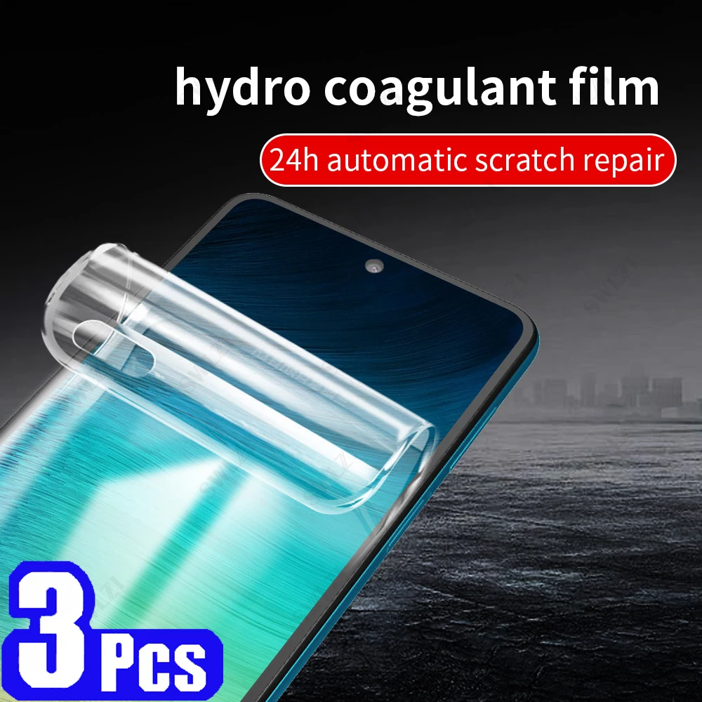 

3Pcs full cover phone screen protecto for xiaomi redmi 10X note 9 pro max 9A 9C 9i 9T 9S 8 8T 8A 7 7S 7A hydrogel film Not Glass